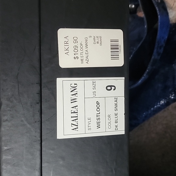 Akira Azalea Wang Westloop Dark Blue Snake boots - Picture 6 of 6